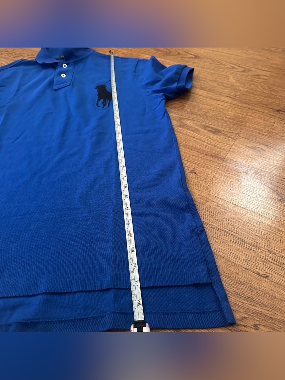 Ralph Lauren Men’s Royal Blue Polo Black Pony short sleeve custom fit medium - Picture 6 of 11